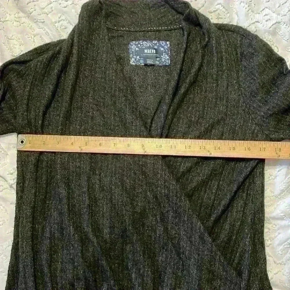 Maeve Anthropologie Rafaela Hacci Faux Wrap Womens Sweater Size‎ Small Gray Grey - Picture 4 of 7